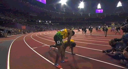 Usain Bolt Push-Ups Gif