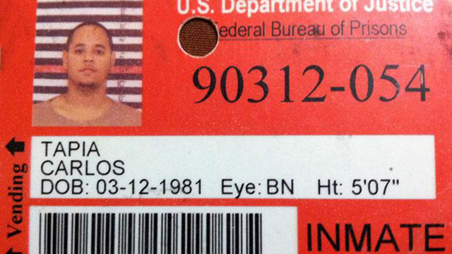 Ex-inmate Carlos Tapia's prison ID