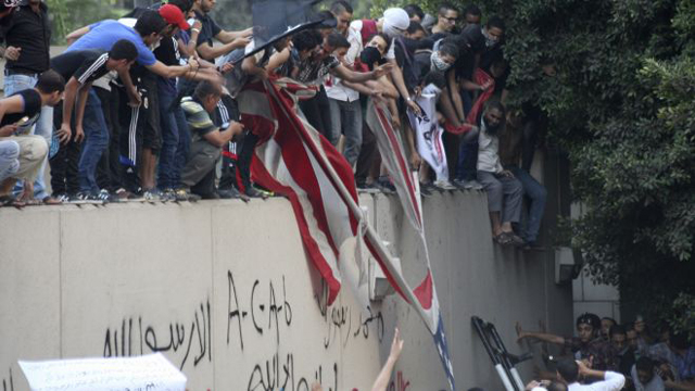 US Embassy in Egypt Protested