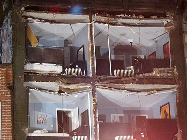 Chelsea facade collapse hurricane sandy twitter