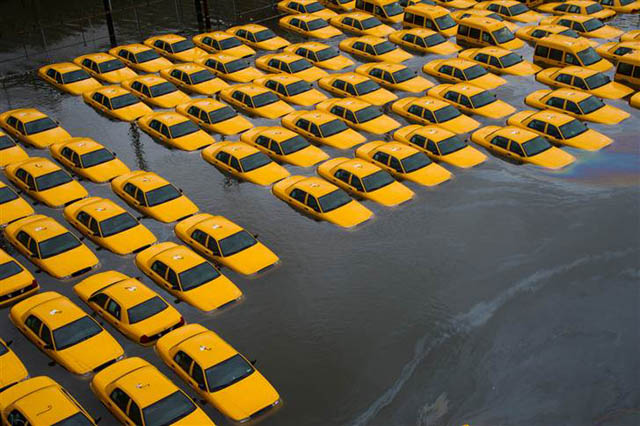 hoboken cabs underwater hurricane sandy NJ Jersey Shore