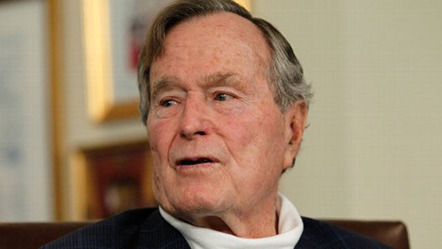 George H.W. Bush hospitalized bronchitis