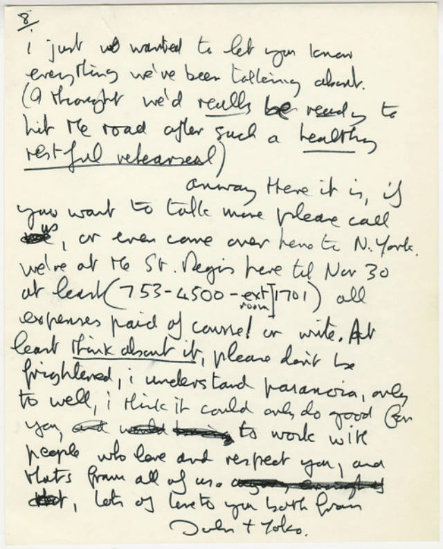 John Lennon, Eric Clapton, letter, auction