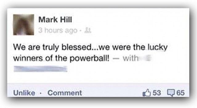 powerball winner mark hill facebook page announcement