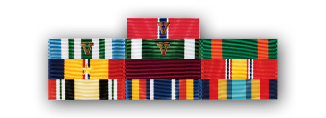 nicolas checque award rack honors valor ribbons
