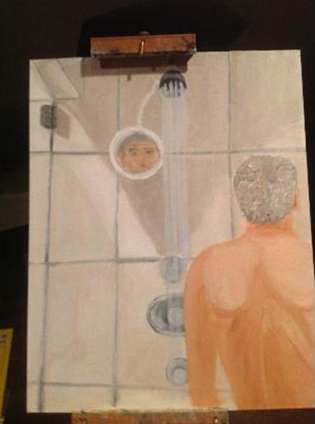 george w. bush shower self-portrait guccifer