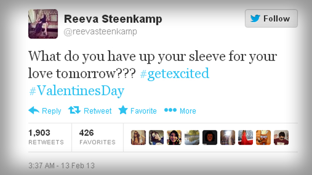 Reeva's Twitter Status