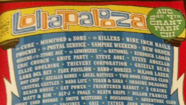 Lollapalooza Leaked Concert Lineup