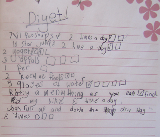 7-year-old's diet plan