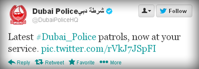 Dubai Police Tweet