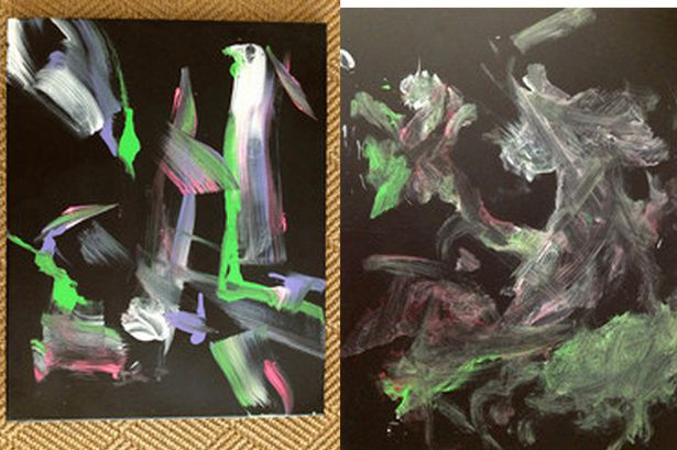 Bubbles' abstract paintings
