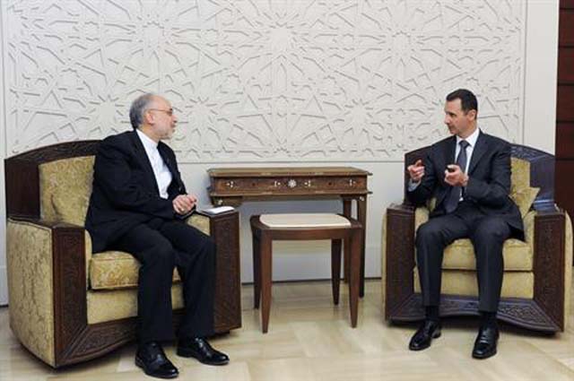 President Al Assad with Iran's Foreign Minister