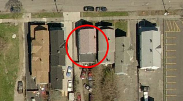 Aerial views of a Ariel Castro's house on Seymour Avenue in Cleveland, Ohio/WENN.com