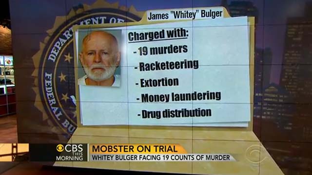Whitey Bulger Trial, James Whitey Bulger Trial First Day.