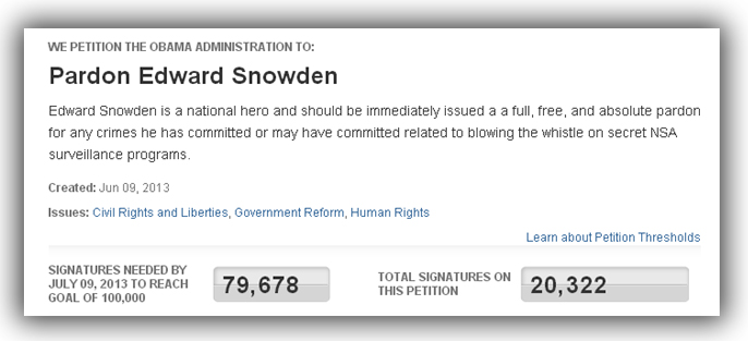 edward snowden petition hong kong 