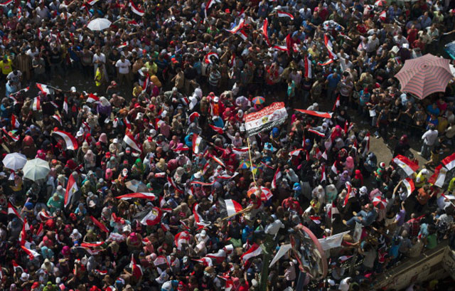 Opponents of Egyptian President Mohamed Morsi gather for a protest calling for his ouster (Getty Images)