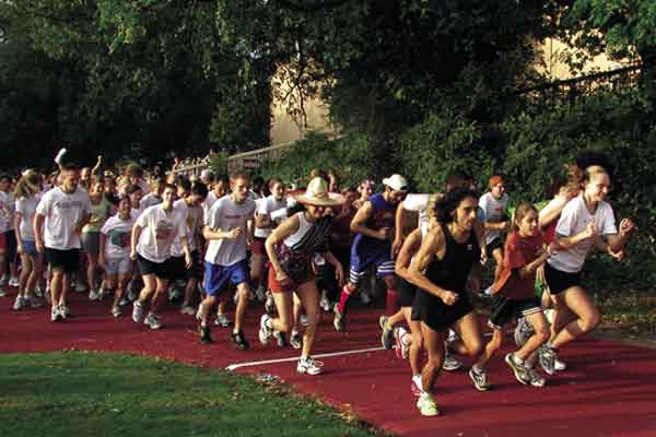 Students Running Track