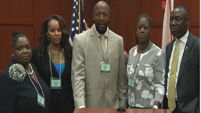 Trayvon Martins Family plead for peace before trial