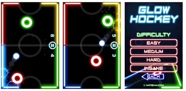 best android arcade games glow hockey