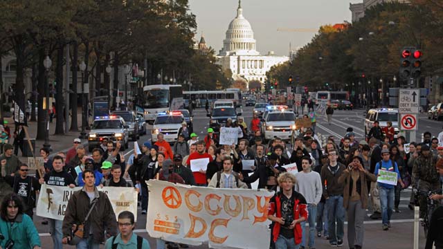 Occupy DC Protesters March 