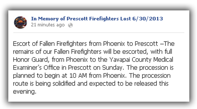 prescott arizona hotshots funeral 