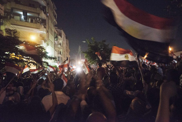 Protesters in Tahrir Square  (Getty Images)