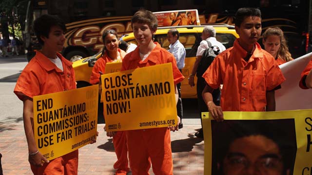 Activist Group Protests Against Guantanamo Bay