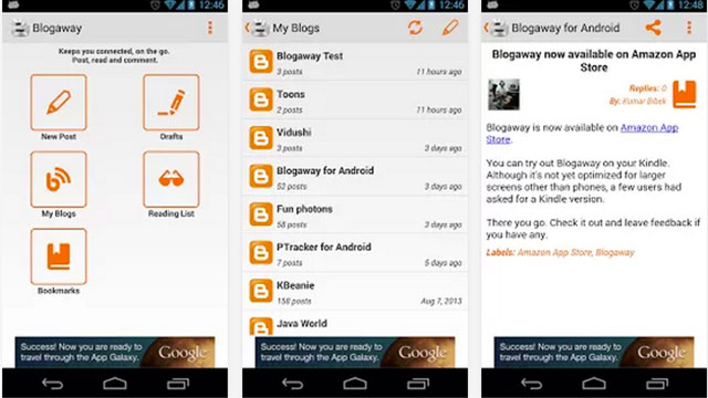 best blogging apps for android blogaway for android