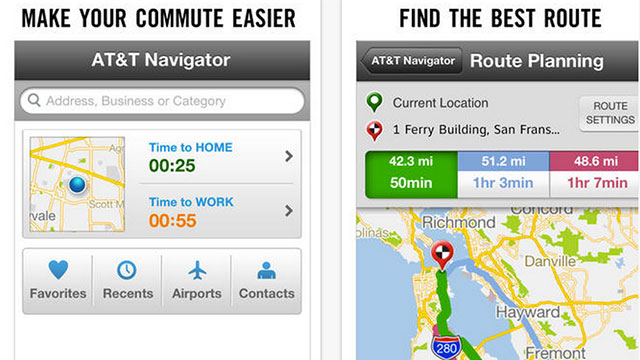 best gps apps for iphone and ipad at&t navigator