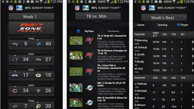 best nfl football apps for android nfl sunday ticket 