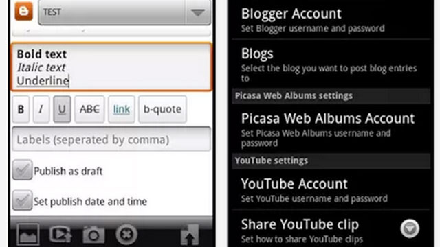blogging apps for android blogger-droid