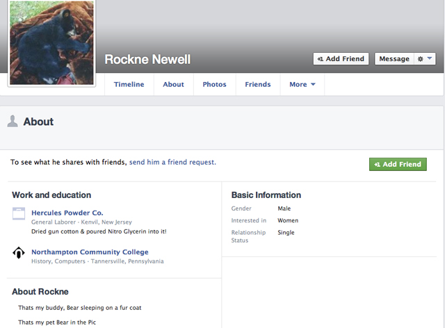 Rockne Newell Facebook