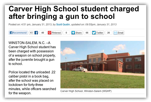 Carver High School NC Shooting, One Gunman arrested high school shooting. 