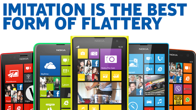 Nokia Twitter Apple iPhone 5s and 5c, Nokia Imitation is the best form of flattery. 