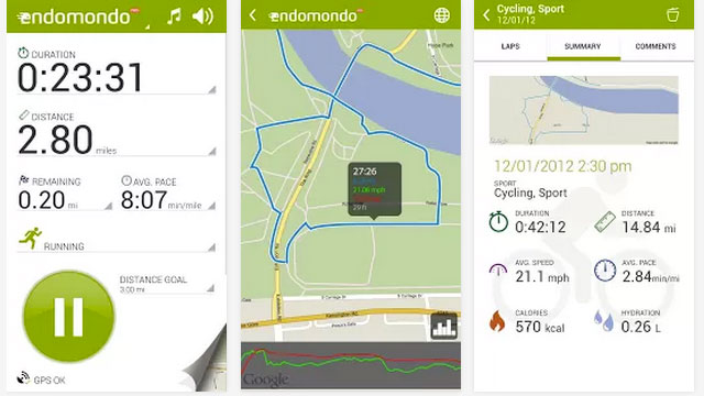 endomondo sports tracker pro android app