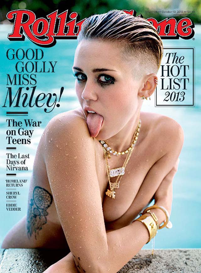Miley Cyrus Topless Rolling Stone Cover Photo, Miley Cyrus Rolling Stone Interview Topless, Miley Cyrus Rolling Stone Topless Photo