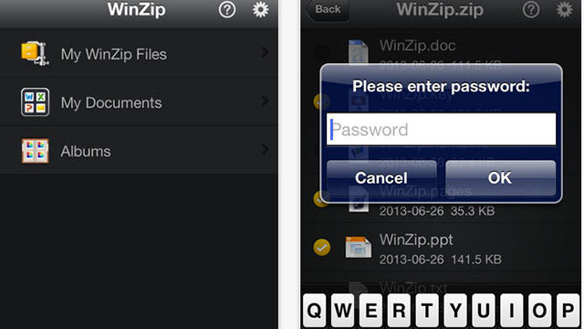 winzip iphone app