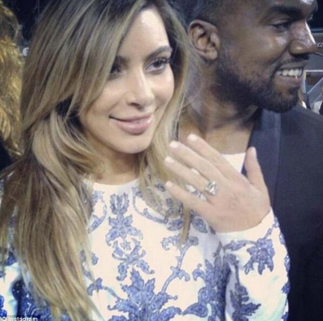Kim Kardashian Engaged to Kanye West, Kanye Pops the Question, Kanye West Proposes to Kim