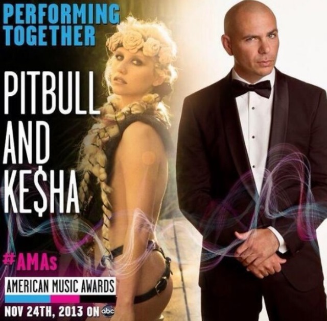 Pitbull & Kesha Timber Performamce - American Music 