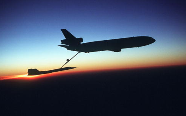 An SR-71 refuels mid-air.  The aircraft was so fast if there was a surface-to-air missile fired at it, instructions were to simply speed up.  It successor will not only go twice as fast, it will also be carrying missiles. 