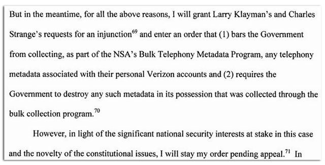 Judge Richard J. Leon, NSA phone spy surveillance unconstitutional