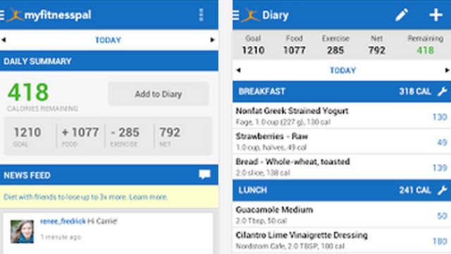myfitnesspal app for ios and android
