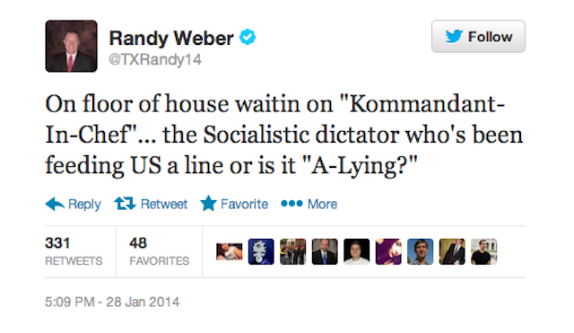 Randy Weber Tweet