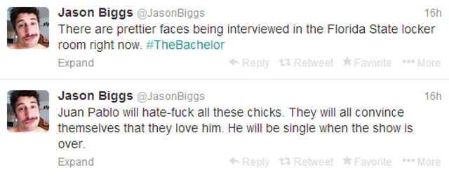 Jason Biggs Bachelor, Jason Biggs Juan Pablo, Jason Biggs Twitter