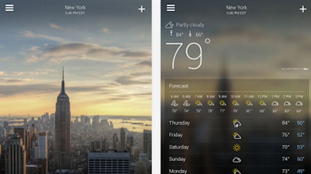 yahoo weather android app