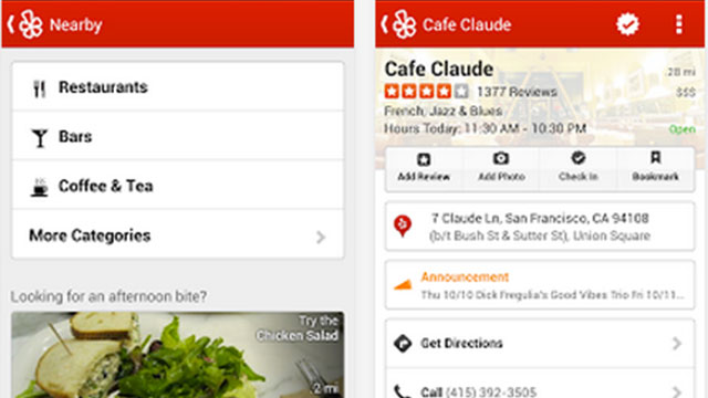 yelp android app