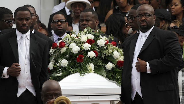 From the funeral of Kile Glover. (Getty)