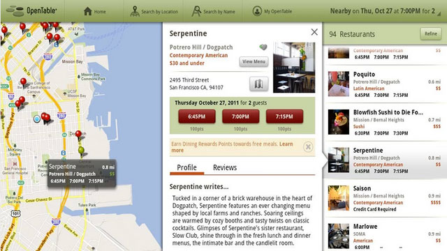 opentable iphone android app