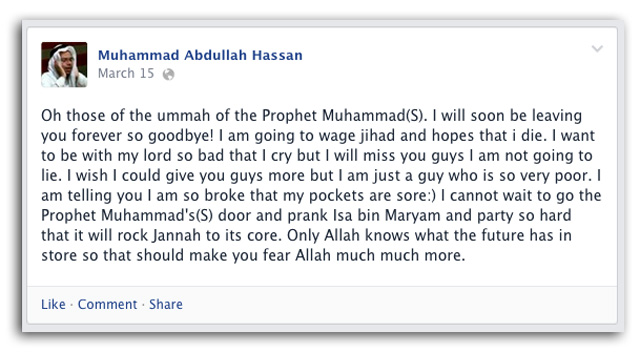 Muhammad Abdullah Hassan Facebook