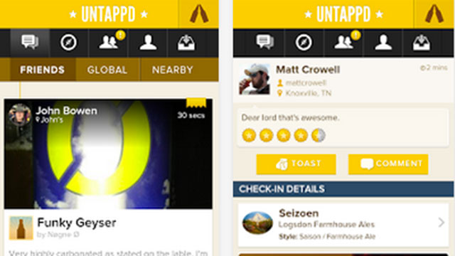 untappd iphone android app